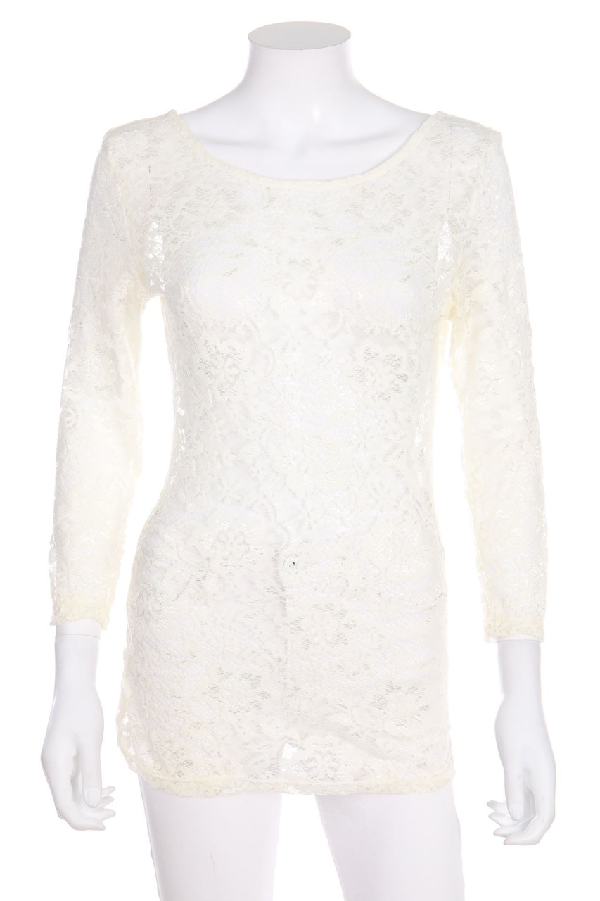 Ohne Label - Spitzen-Shirt - D 38