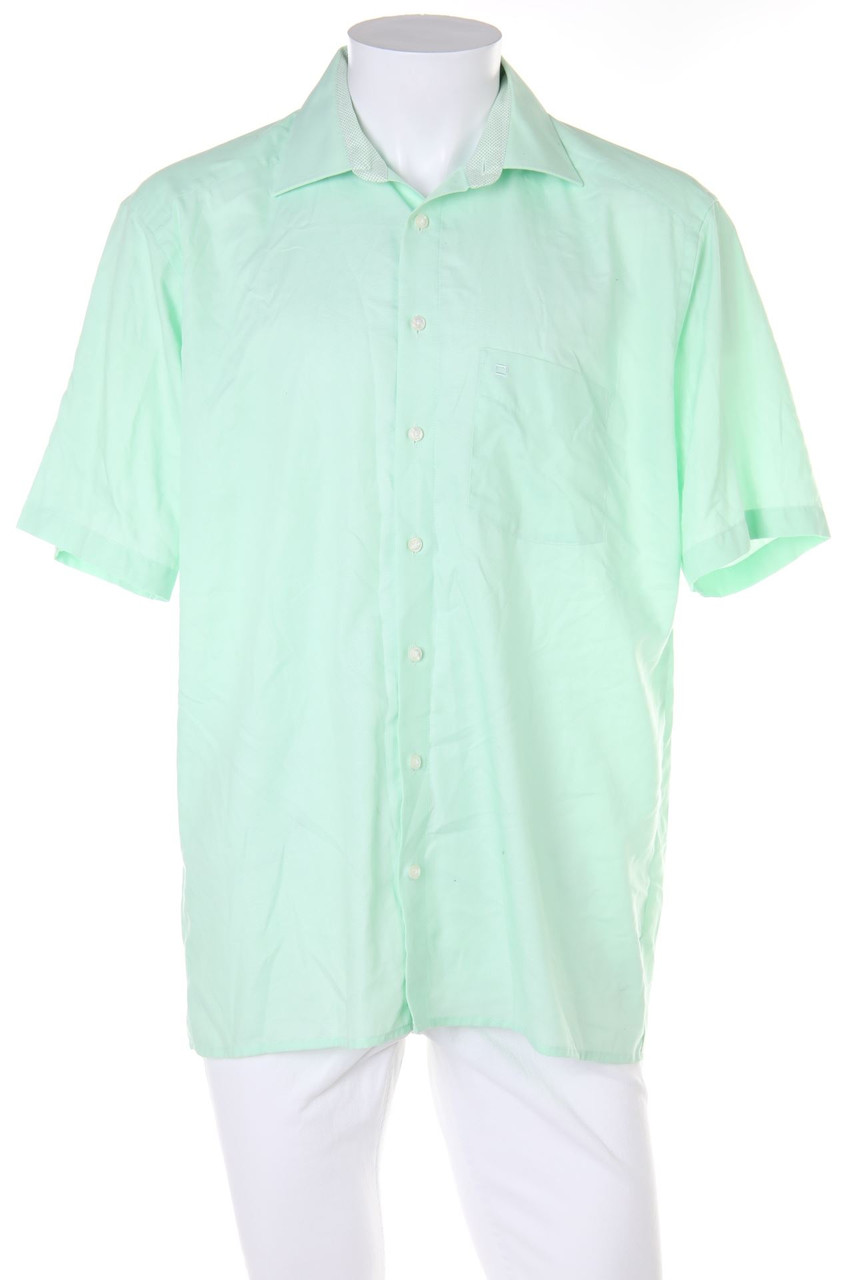 OLYMP Luxor - Kurzarm-Hemd Casual uni mit Logo-Stickerei - 41