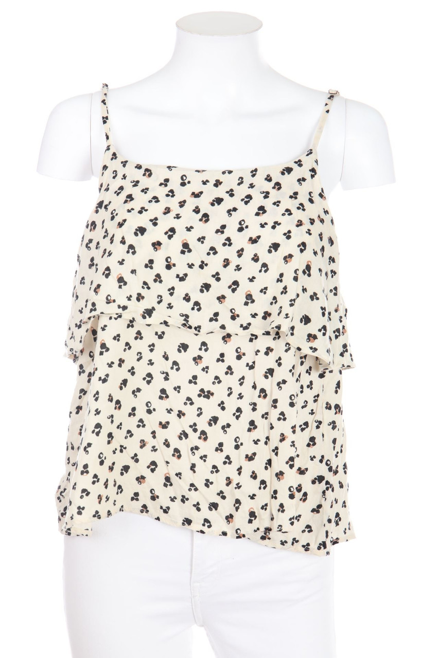 Stradivarius - Top mit Leo-Print - S