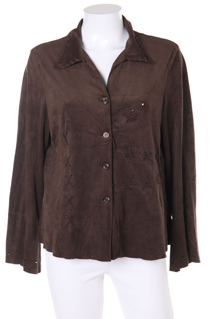 CASA BLANCA - Faux Leather-Hemd-Bluse - D 42