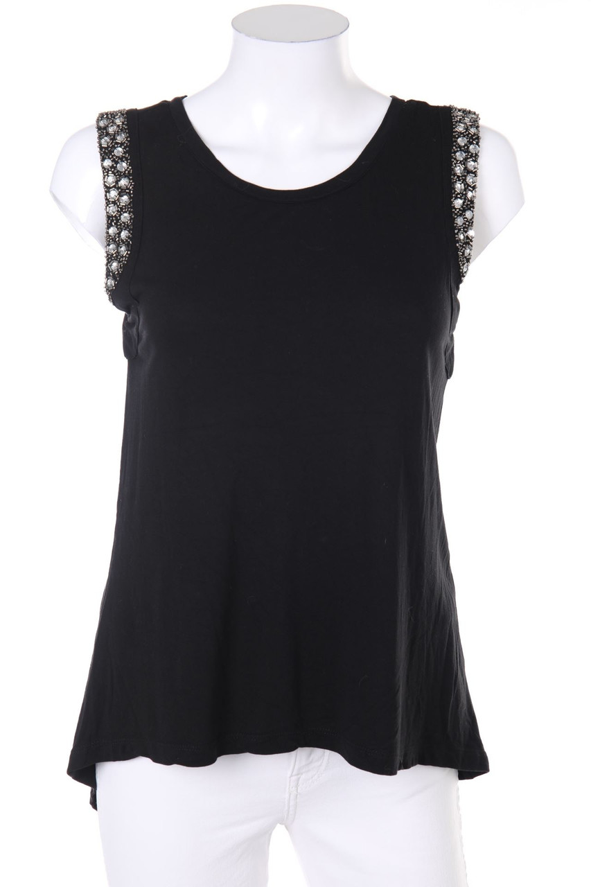 zebra - Top mit Schmuckstein-Applikation - XS