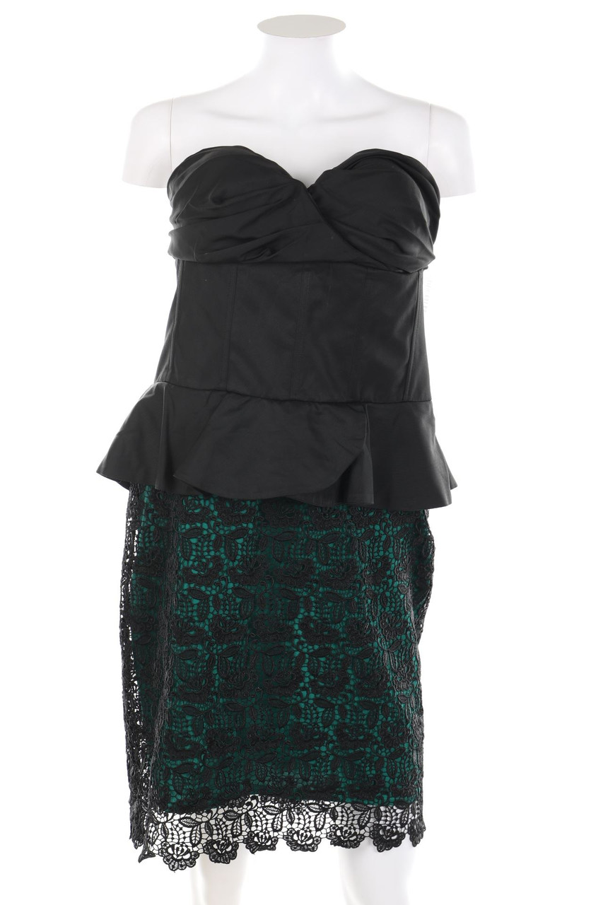 SECONDHAND - Kleid mit Häkelspitze mit Schößchen - D 40