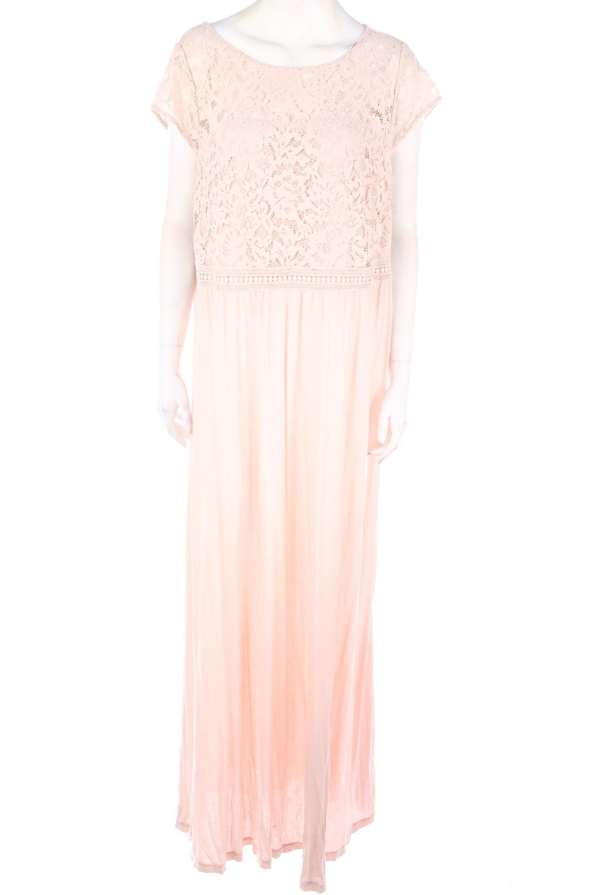 H&M - Maxi-Abendkleid mit Spitzen-Einsatz - XXL