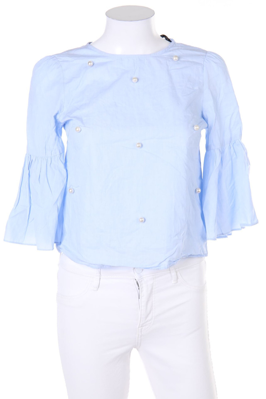 ZARA - Bluse mit Perlen - XS