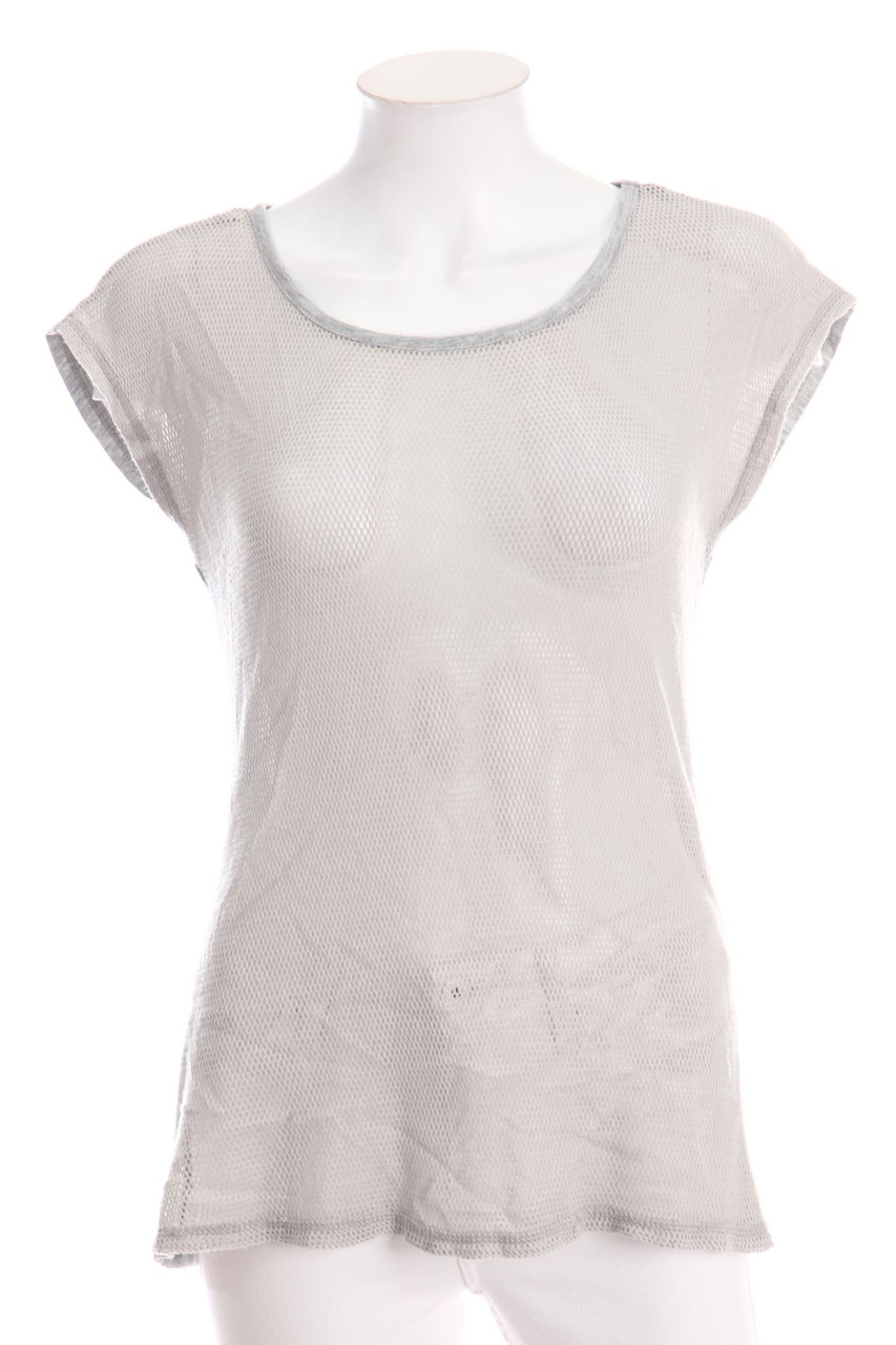 TOM TAILOR - Kurzarm-Shirt mit Mesh-Einsatz - S