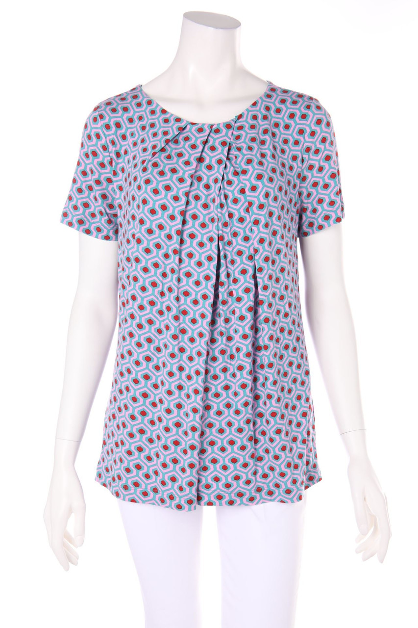 Max Mara WEEKEND - Kurzarm-Bluse mit Geo-Print - L