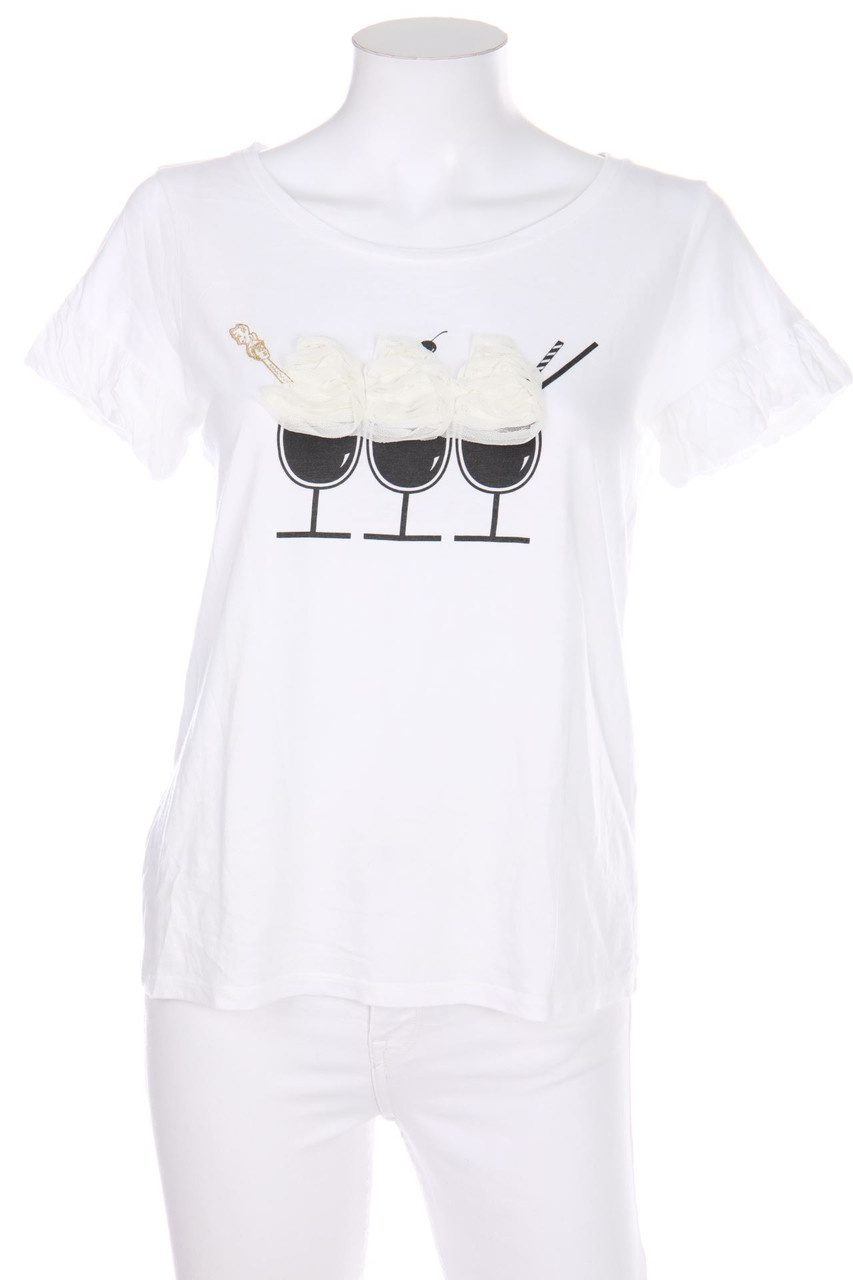 ANNA SUI - Kurzarm-Shirt mit Muster - D 40