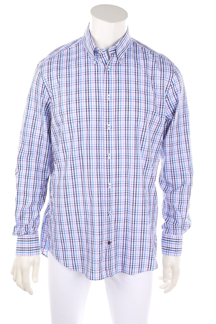 TOMMY HILFIGER TAILORED - kariertes Button-down-Hemd - 42
