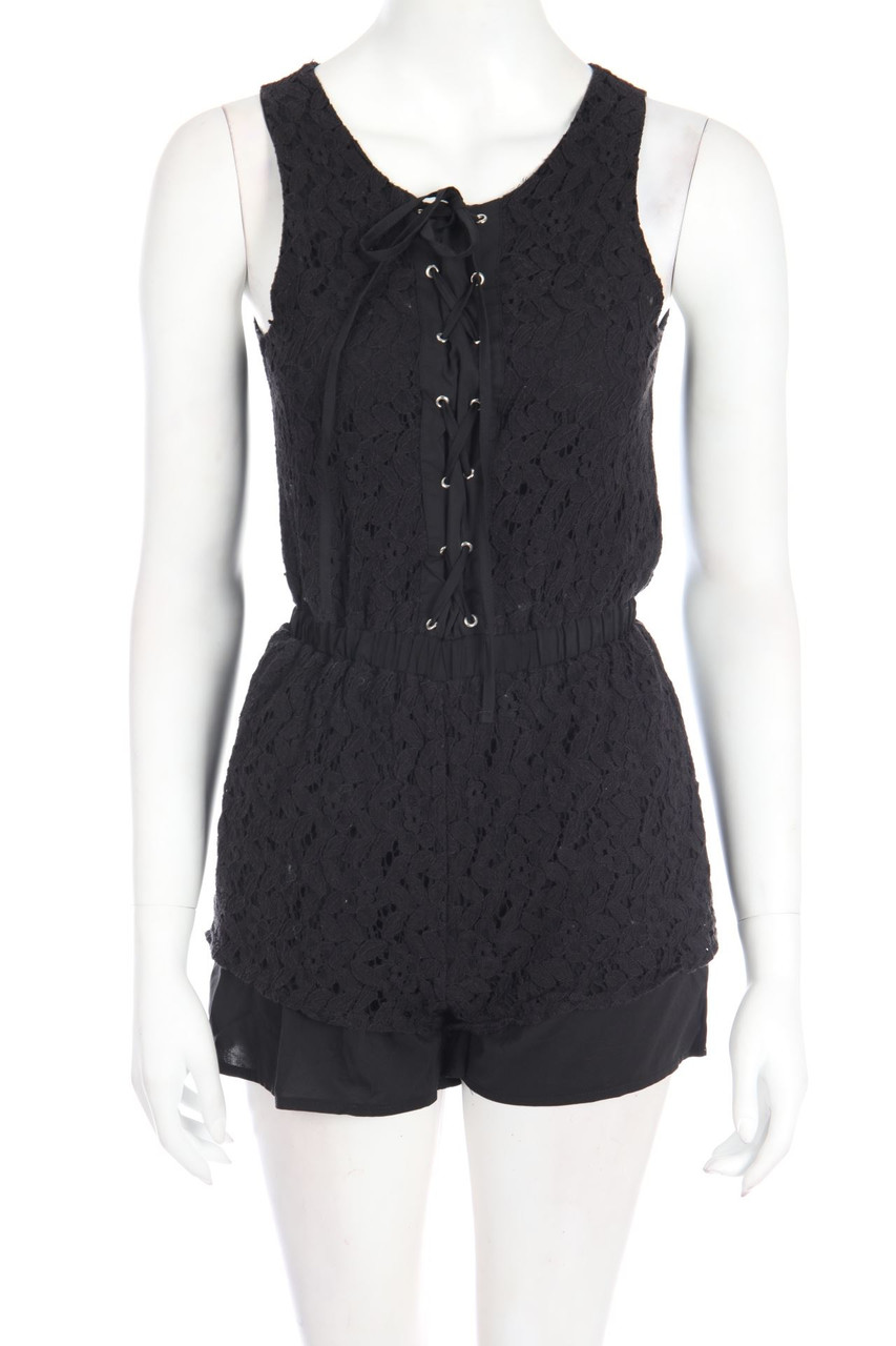 INDIKAH - Playsuit aus Spitze mit Schnürung - D 34