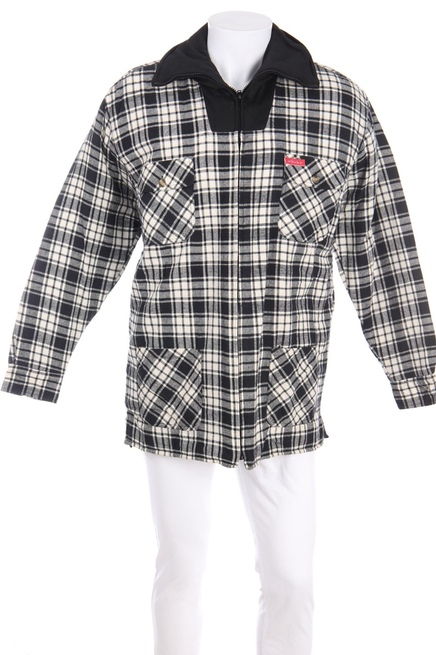 VINTAGE - wattierte Jacke mit Karo-Muster - M