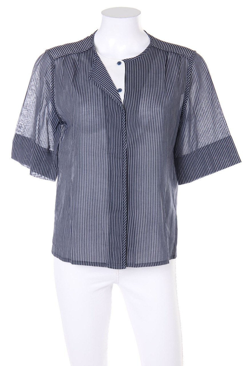 BASLER - Kurzarm-Bluse aus Baumwolle im Layer Look - D 36