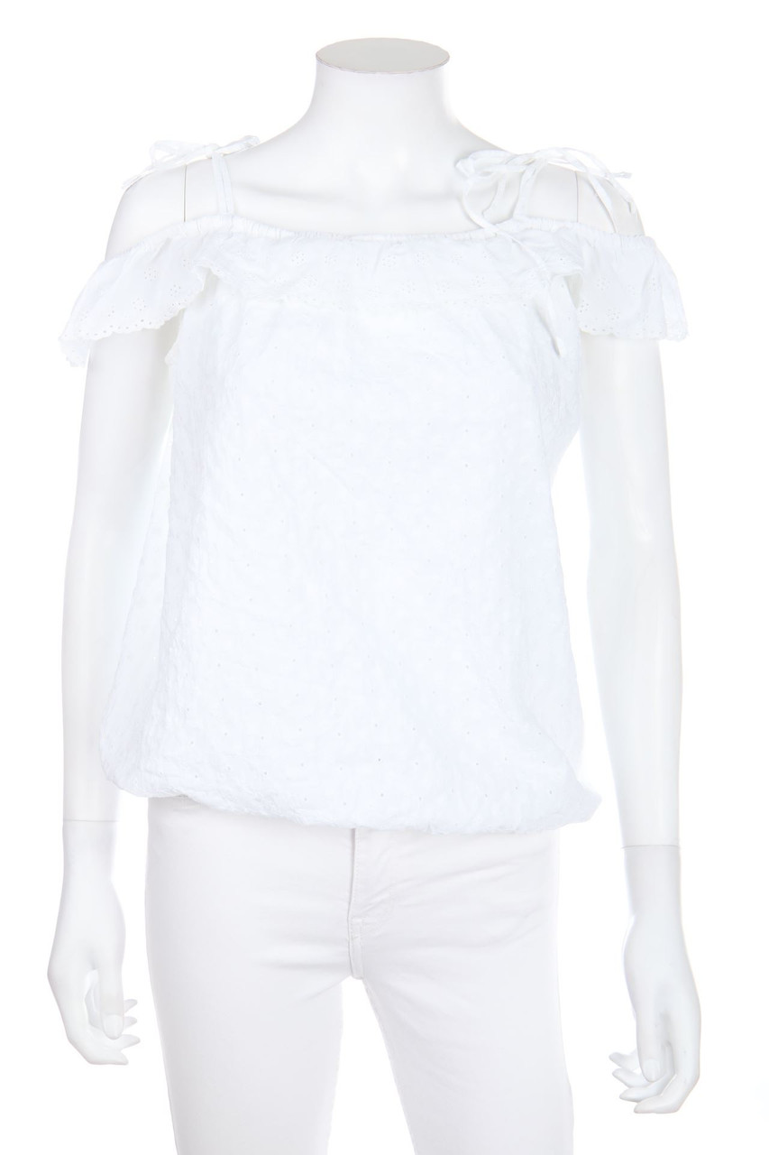 MEXX - Carmen-Bluse mit Stickereien - D 38