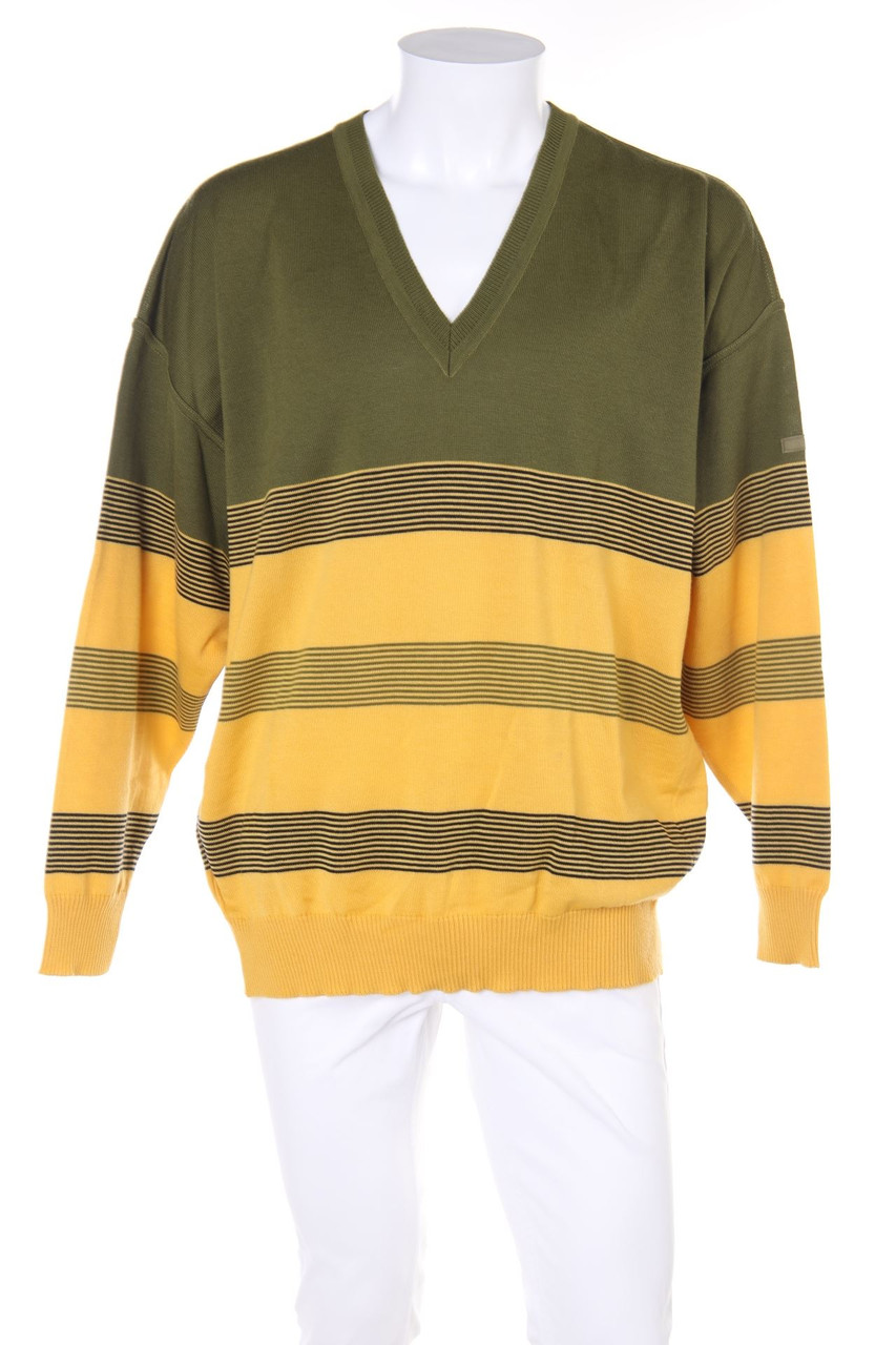 MÄRZ - Vintage-Schurwoll-Pullover mit V-Neck - 56