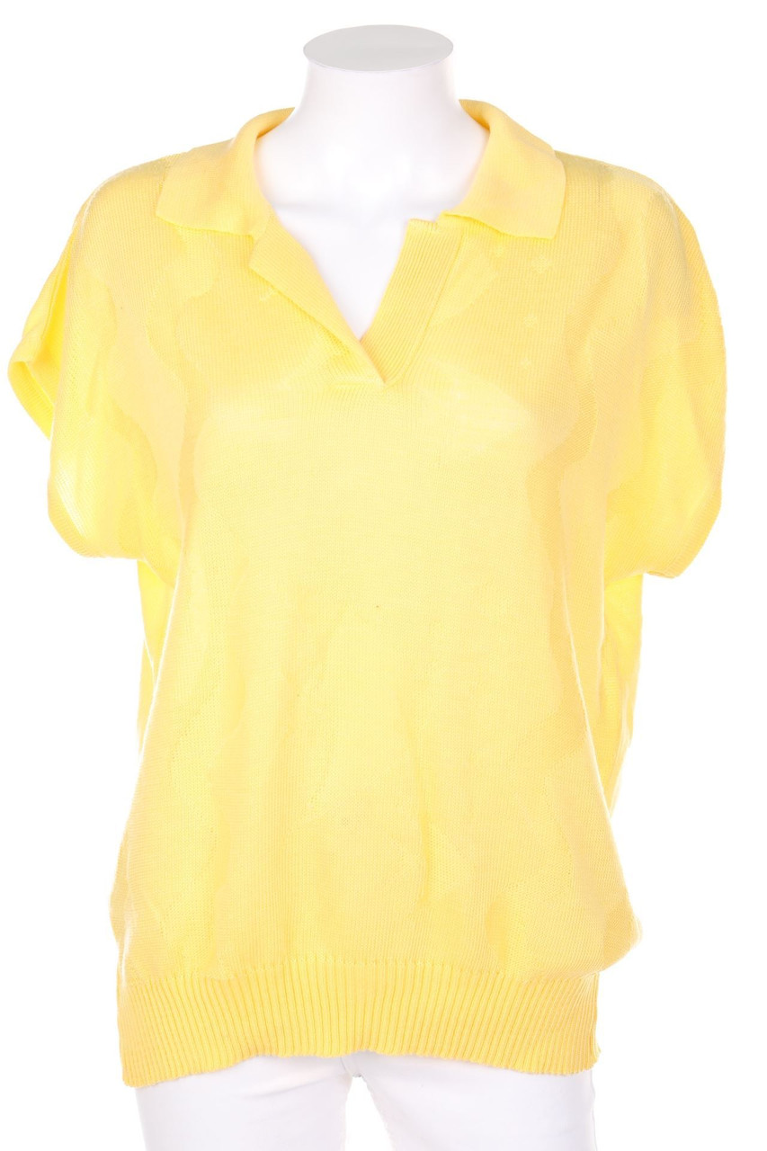 VINTAGE - Kurzarm-Strick-Pullover - D 44