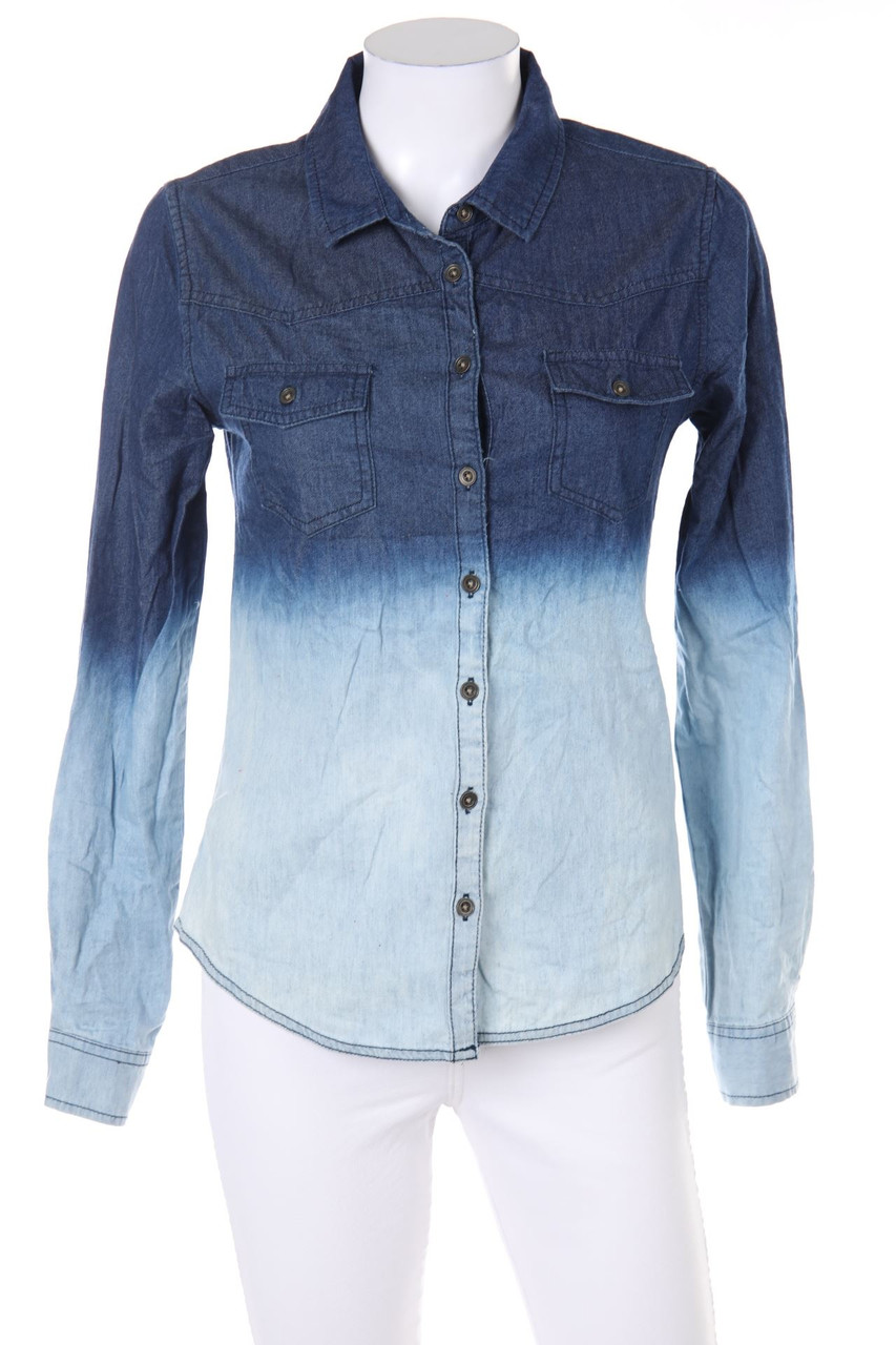 TALLY WEiJL - Jeans-Bluse mit Dip Dye-Effekt - D 36