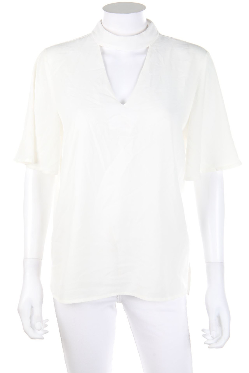 ashley brooke - Kurzarm-Bluse mit Cut-out - D 38