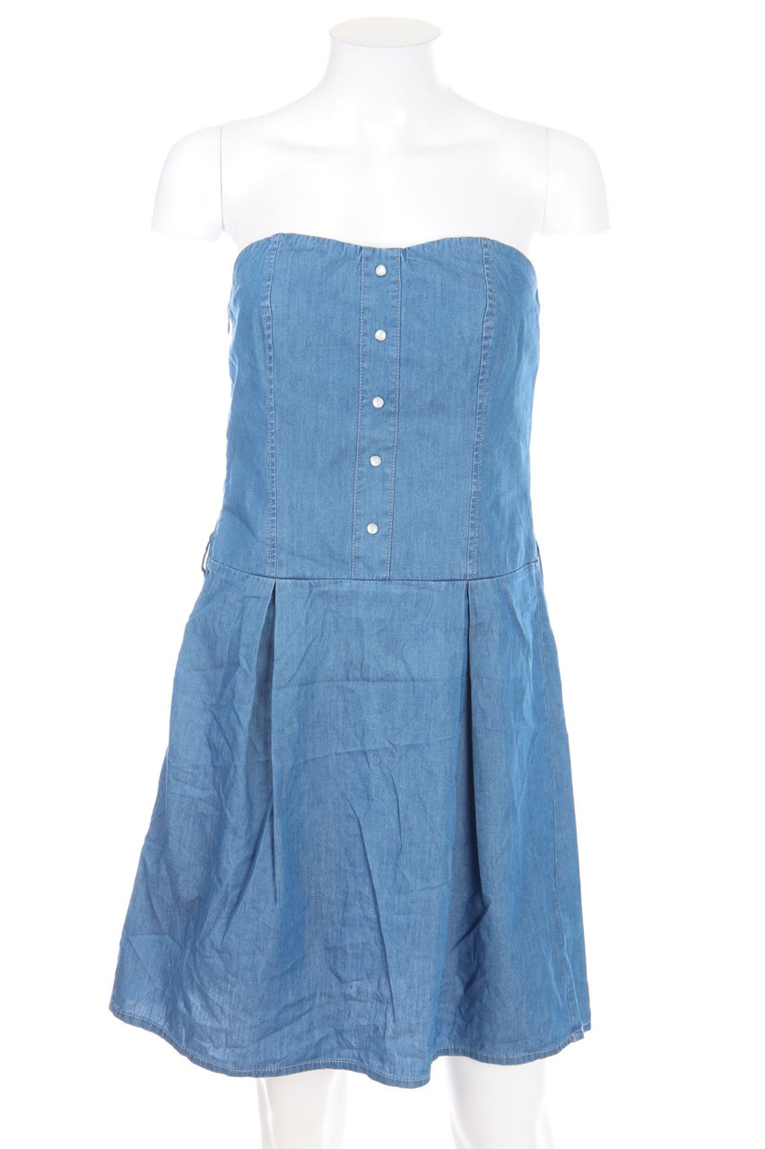 MADEMOISELLE R - Jeanskleid mit Falten - S