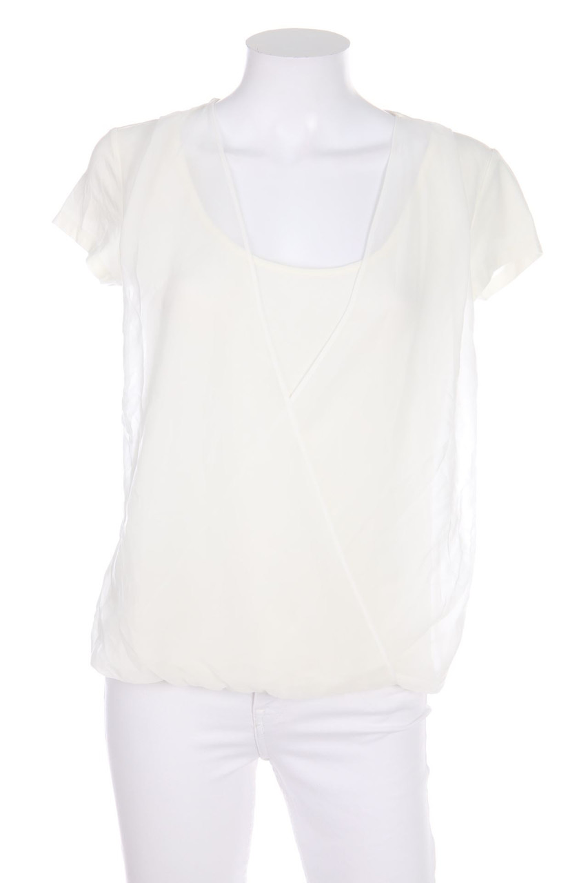 s.Oliver PREMIUM - Kurzarm-Bluse im Layer Look - D 34