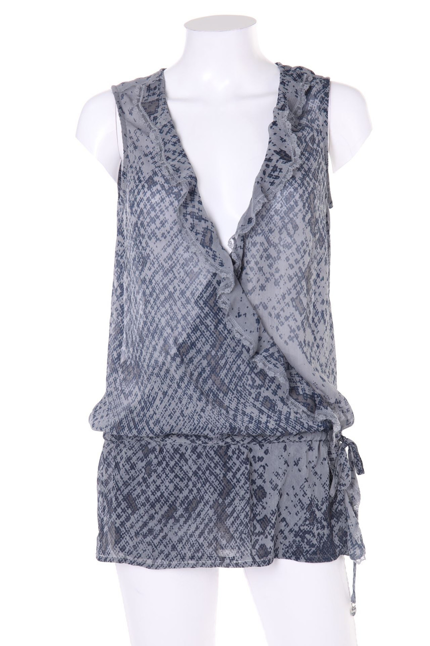 MEXX - Blusentop mit Rüschen in Wickel-Optik - D 38