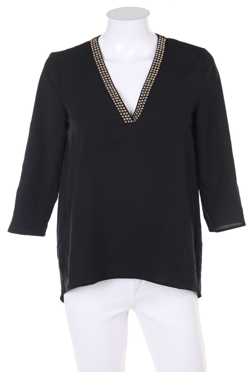 H&M - Bluse mit 3/4-Ärmel mit Nieten - D 34
