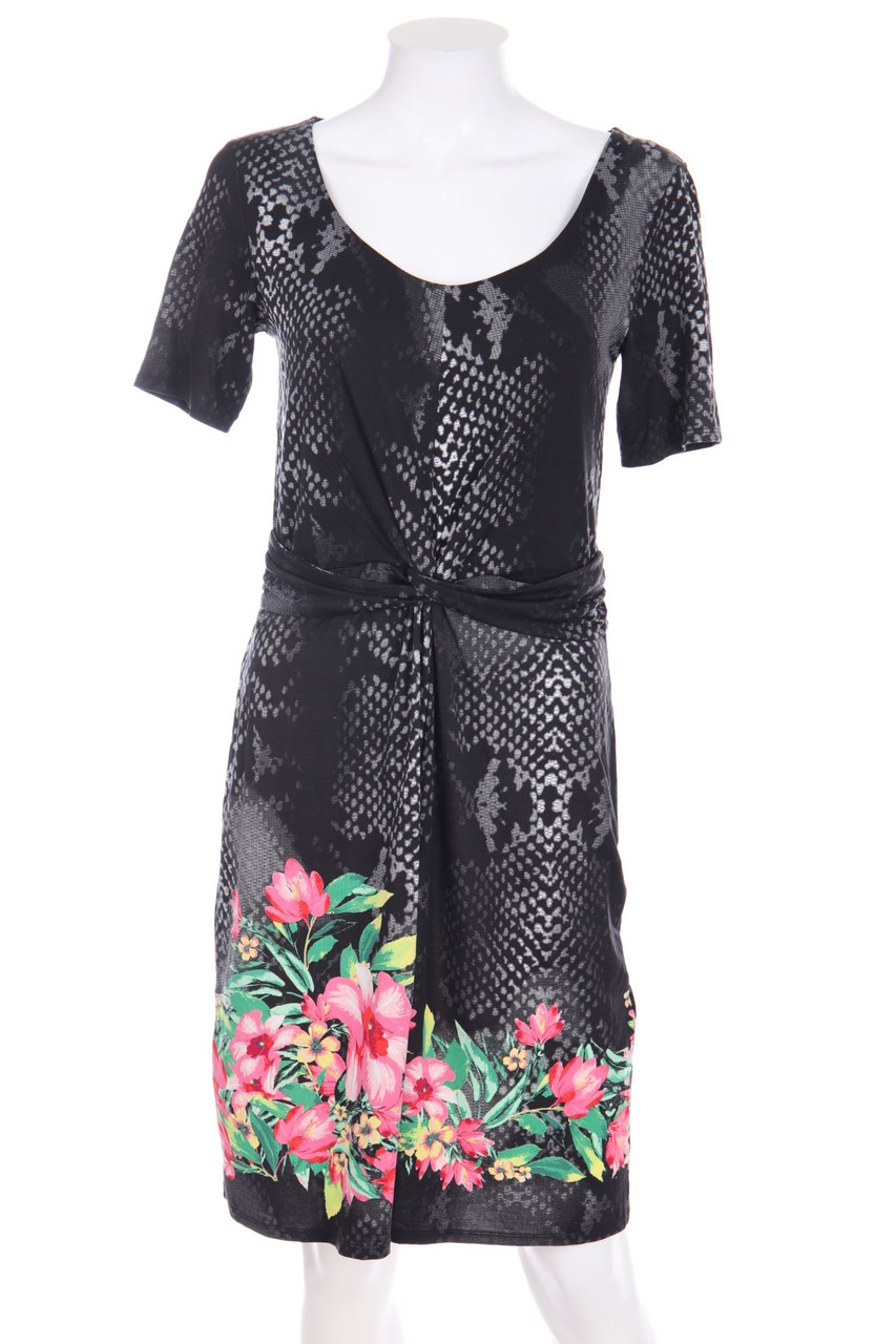 s.Oliver - Kurzarm-Kleid mit Print - D 38