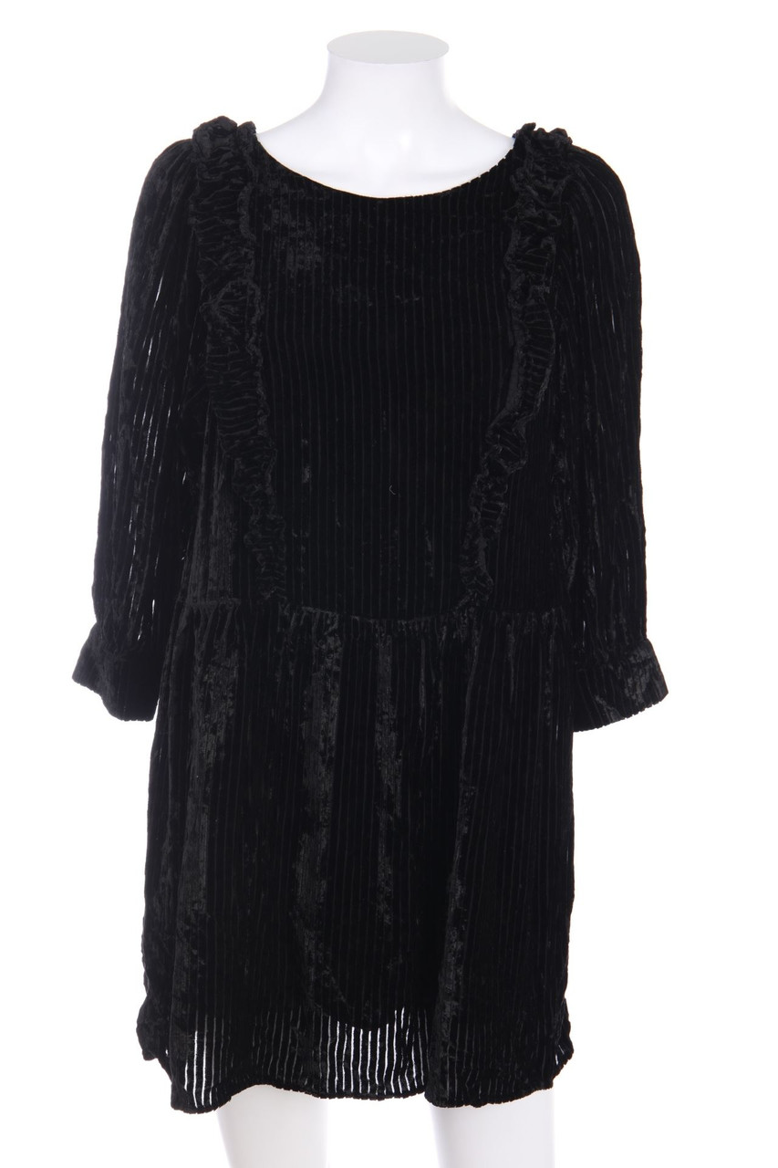 SÉZANE - Samt-Kleid mit Rüschen - D 38