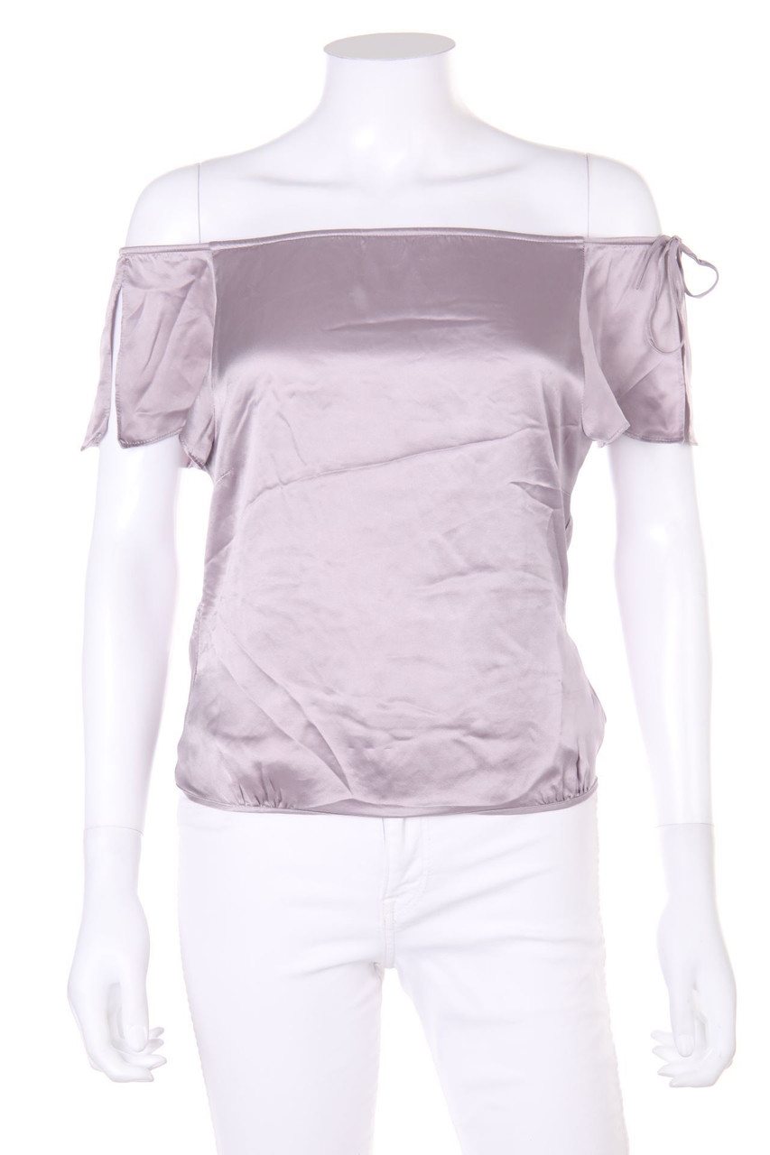 MANGO - Kurzarm-Bluse aus Seide - M