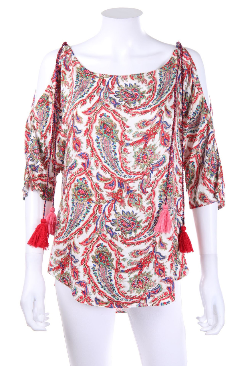 marée - Boho-Bluse mit Print - S