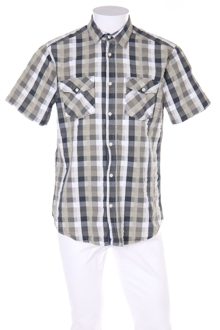 Angelo Litrico C&A - Kurzarm-Hemd mit Karo-Muster mit aufgesetzten Taschen - 39