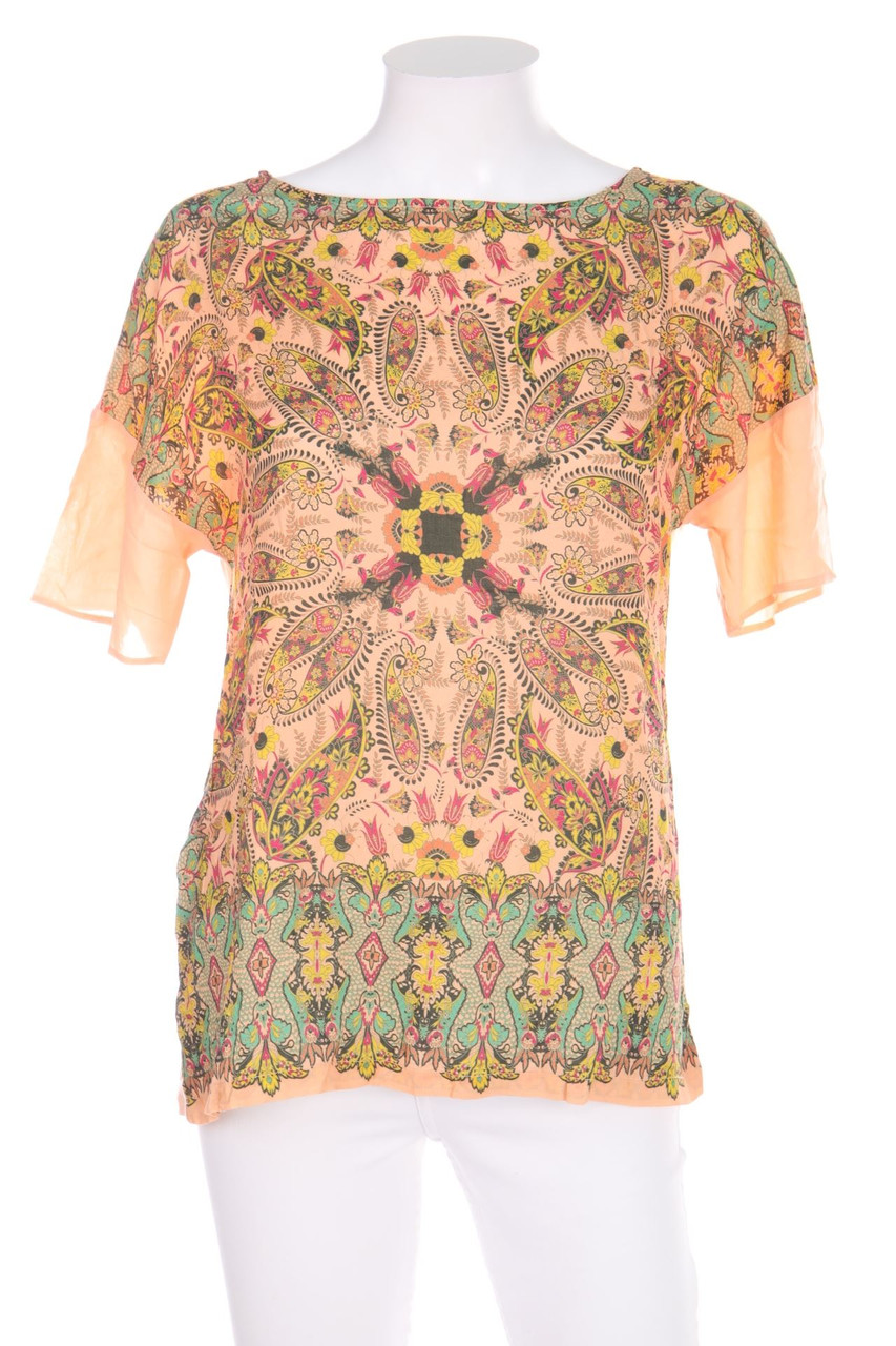 promod - Kurzarm-Bluse mit Paisley-Print - S