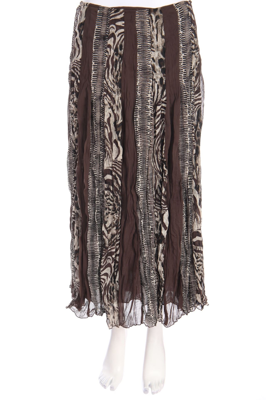 MALVIN - Midirock mit Streifen mit Animal-Print - D 38