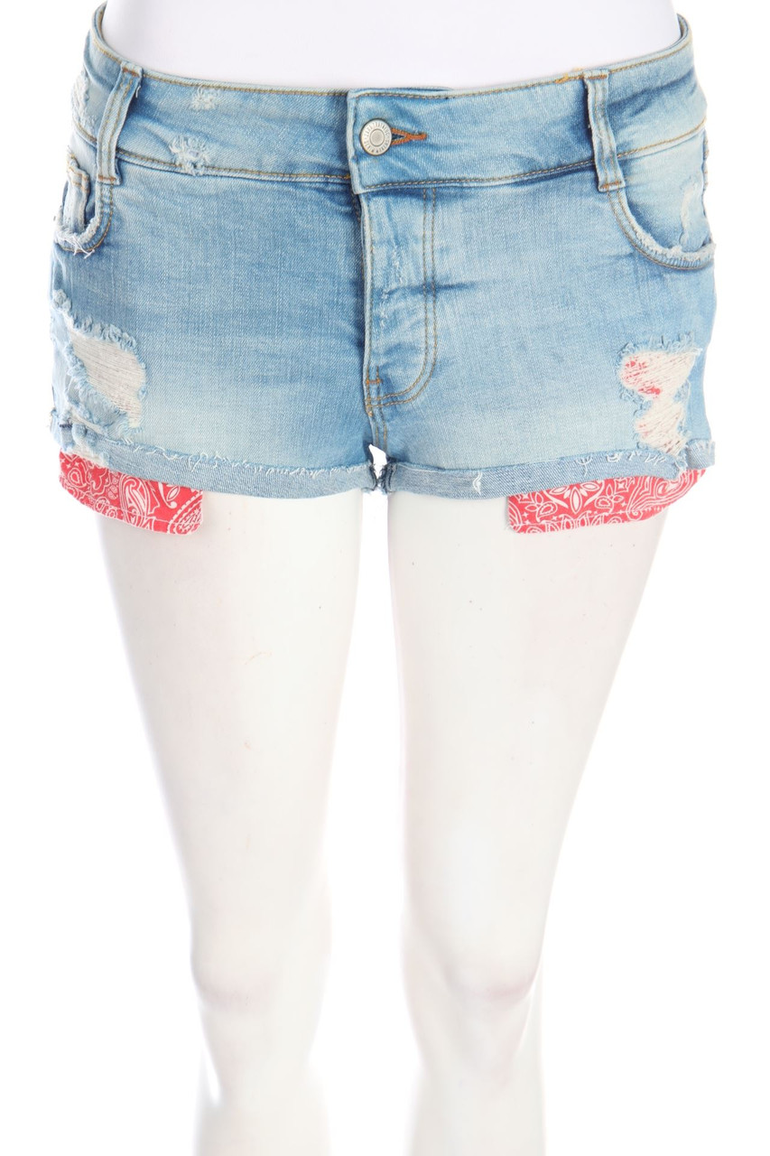 ZARA TRF - Distressed Jeans-Shorts - D 38