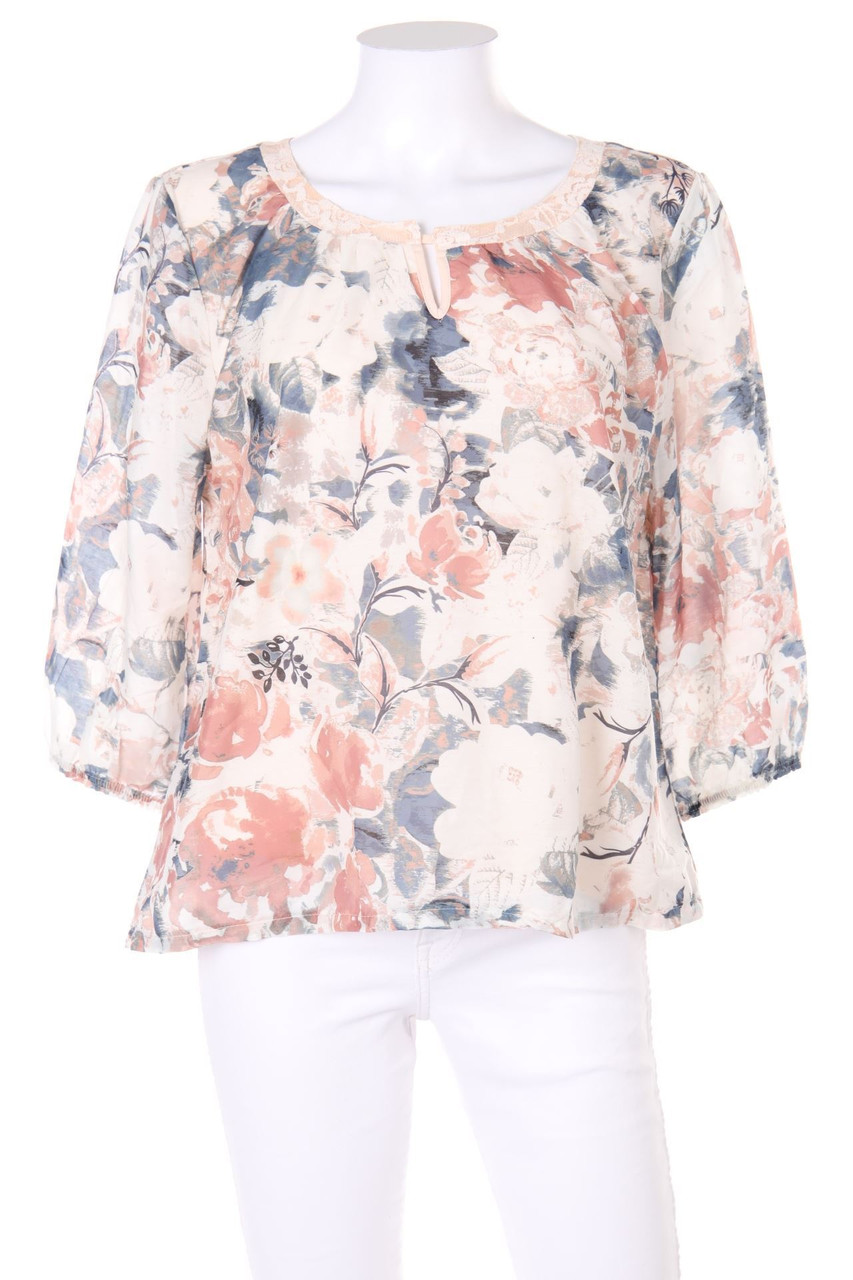 Alessa W. collection - Bluse mit 3/4-Ärmel mit floralem Muster - D 44