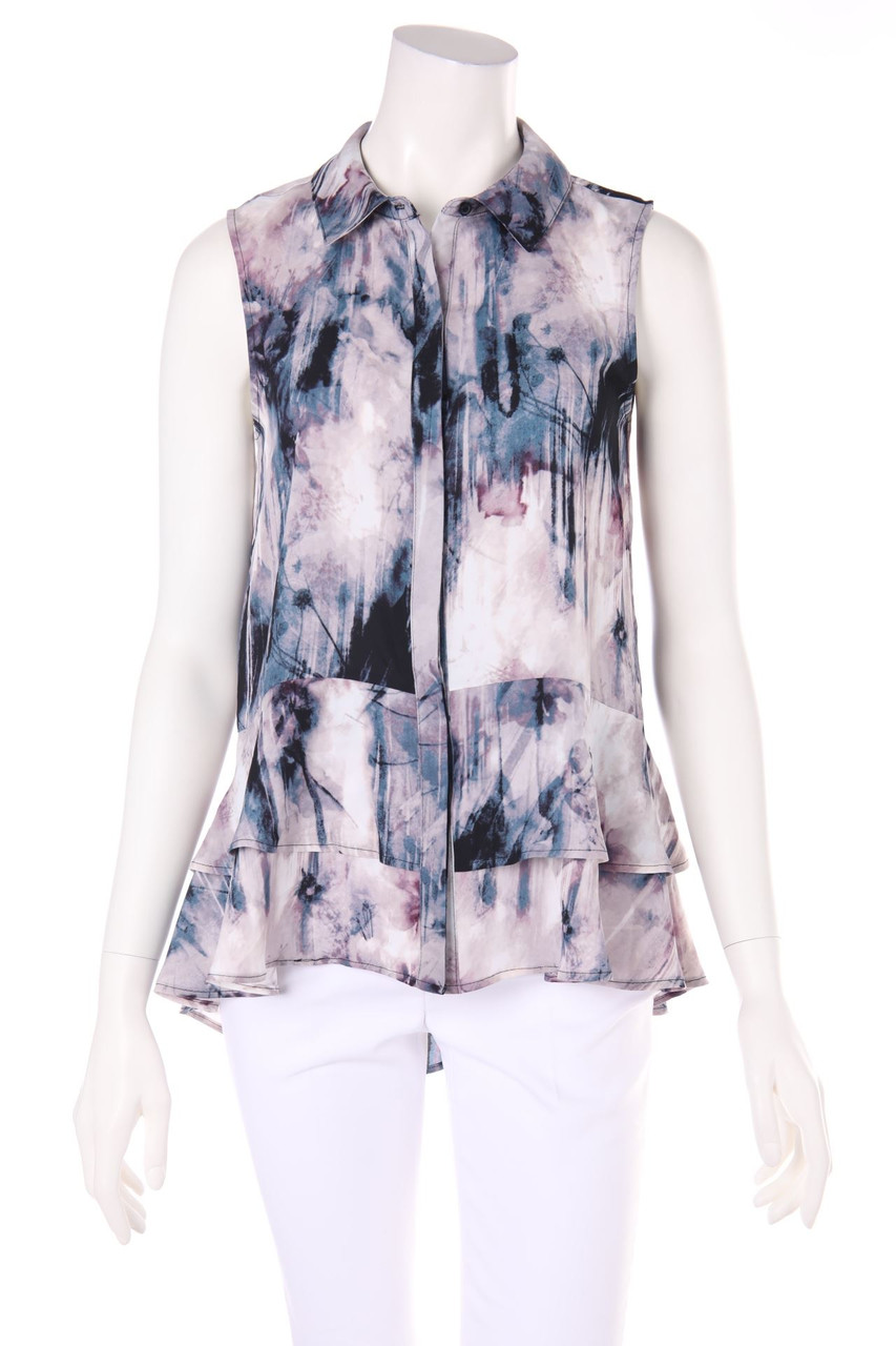 Simply Vera VERA WANG - Carmen-Bluse mit Print im Layer Look - M
