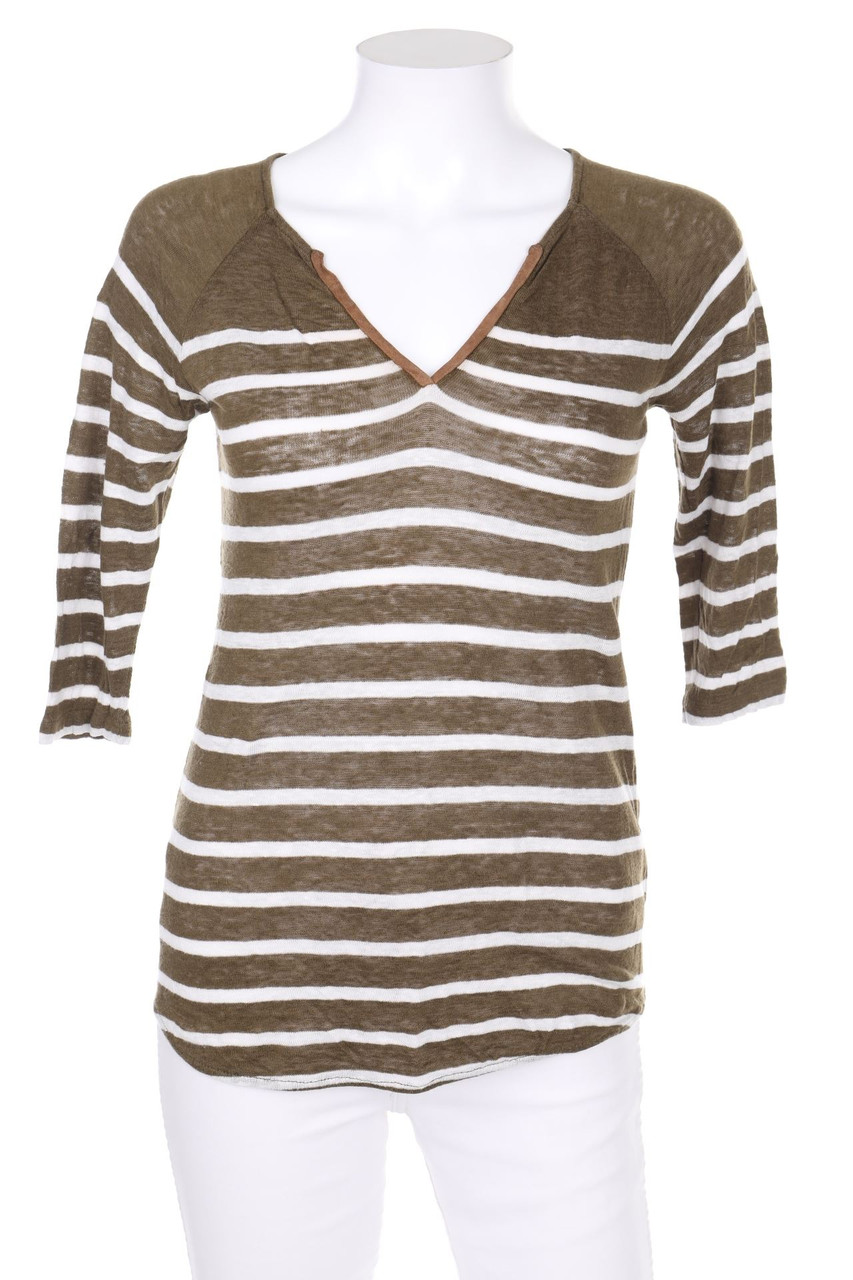 Massimo Dutti - 3/4-Arm-Shirt mit Streifen - D 36