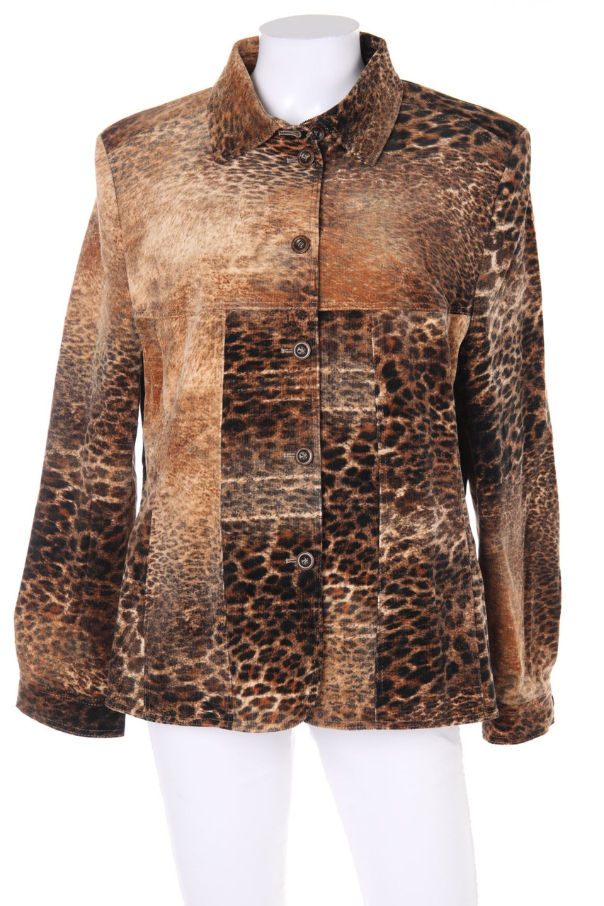 LAURA LEBEK - Cord-Jacke mit Animal-Print - D 42