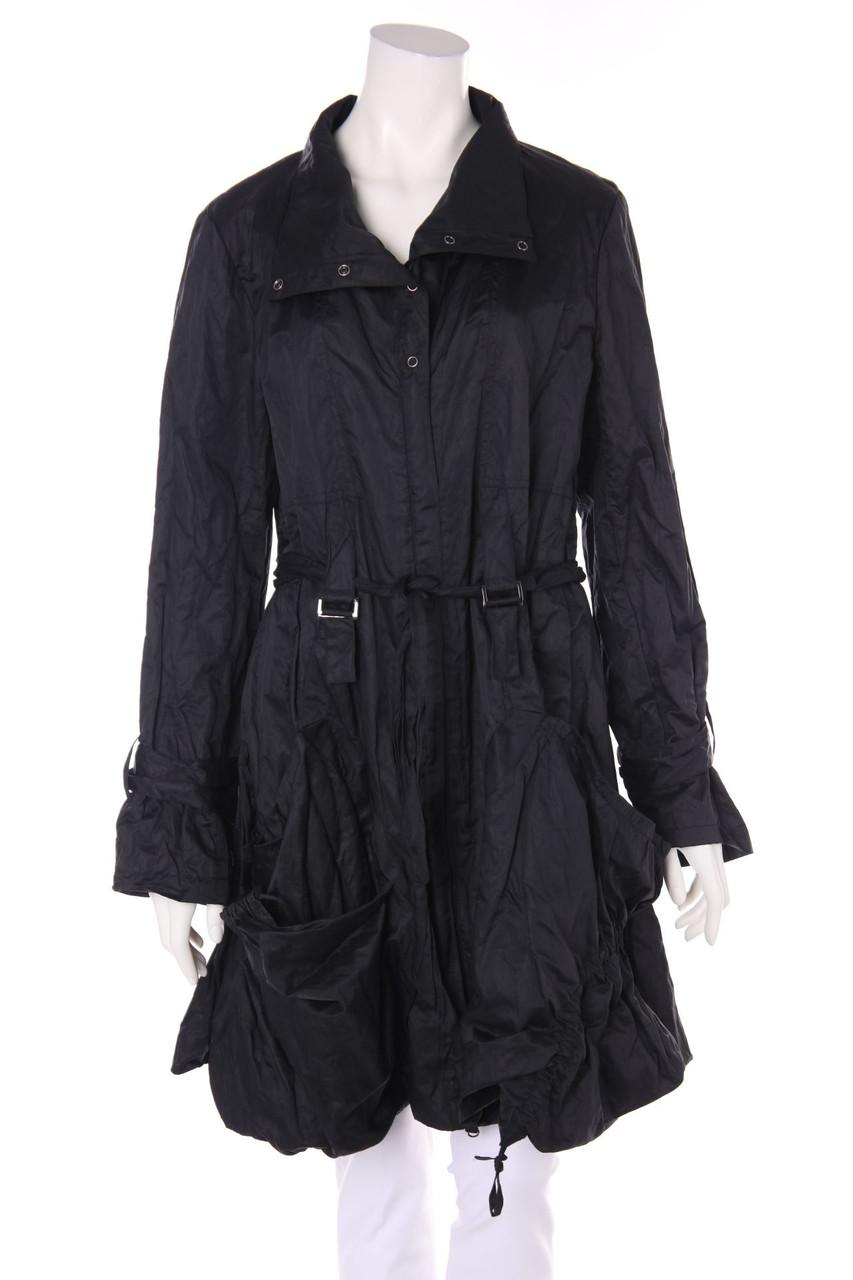 LAUREN VIDAL - Crinkle-Mantel mit Metallic-Effekt - XXL