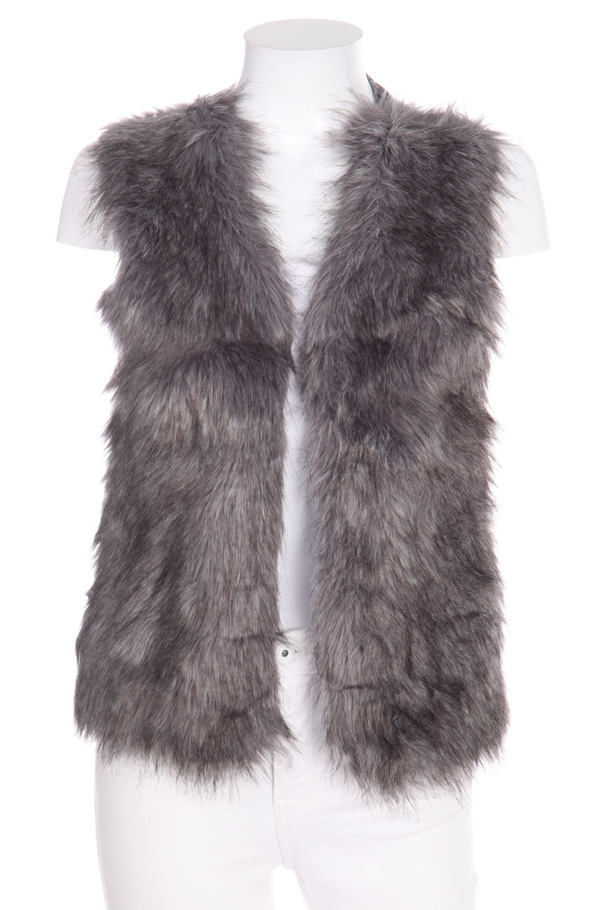 Yessica by C&A - Strickweste mit Fake Fur-Besatz - S