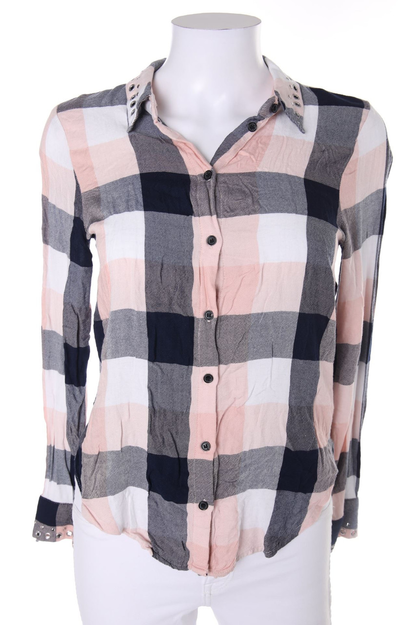 H&M - Karo-Bluse mit Nieten - D 36