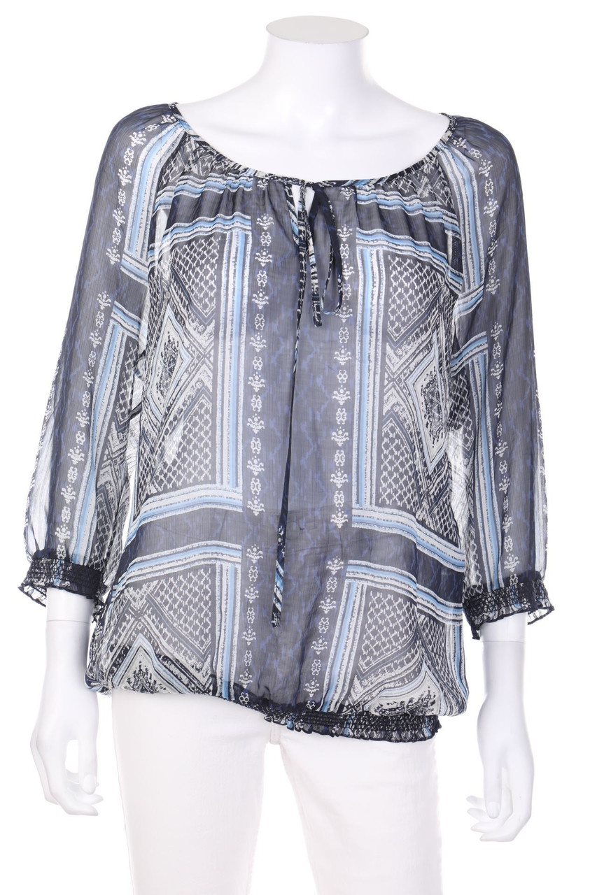 comma - Bluse mit 3/4-Ärmel mit Muster - D 40