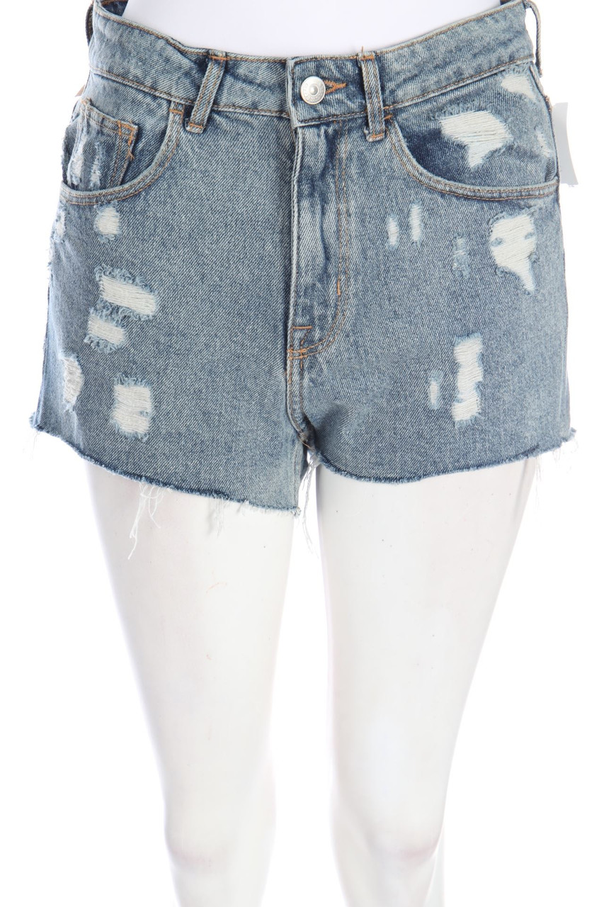 H&amp;M&#x20;&amp;denim&#x20;-&#x20;High&#x20;Waist-Destroyed&#x20;Jeans-Shorts&#x20;-&#x20;D&#x20;36