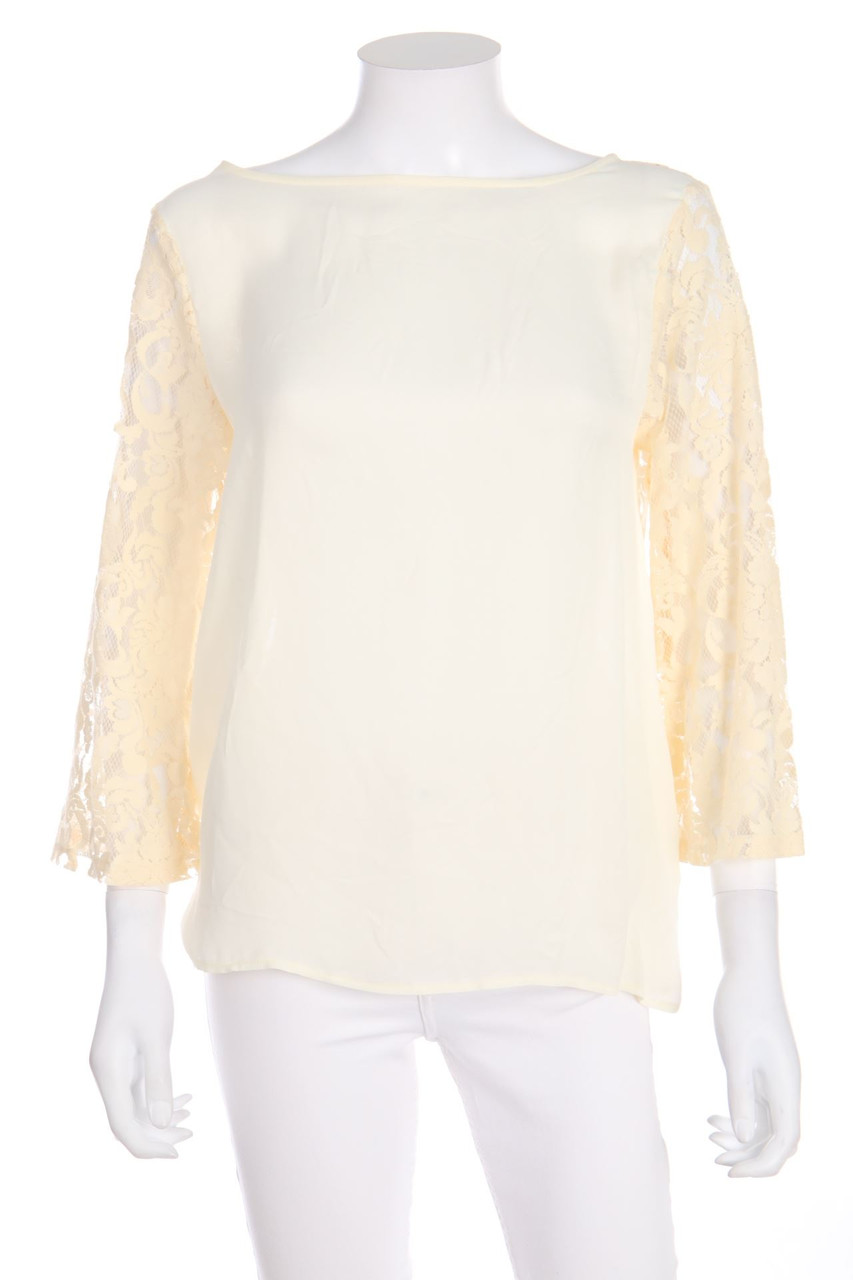 UNITED COLORS OF BENETTON - Bluse mit Spitze - D 40