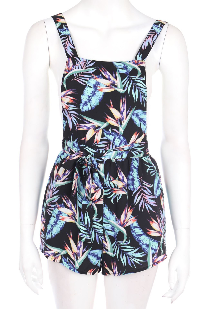 H&M DIVIDED - Latzhose mit floralem Muster - D 34