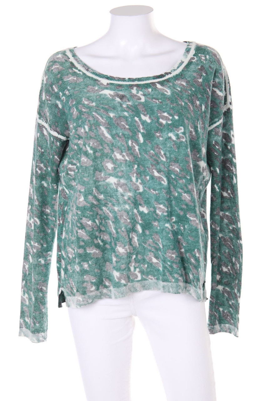 MAISON SCOTCH - Print-Strick-Pullover mit Metallic-Effekt - D 40