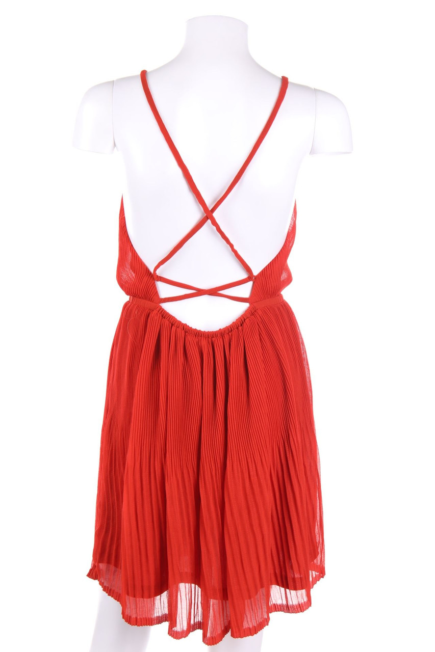 H&M - Plissee-Kleid mit tiefem Rückenausschnitt - D 36