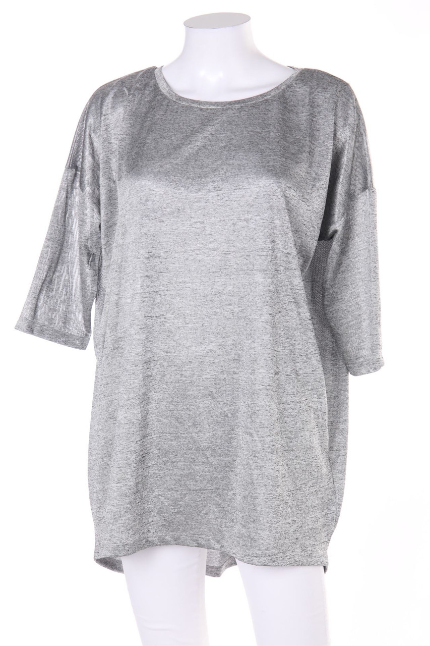 H&M - Metallic-Kurzarm-Shirt - L