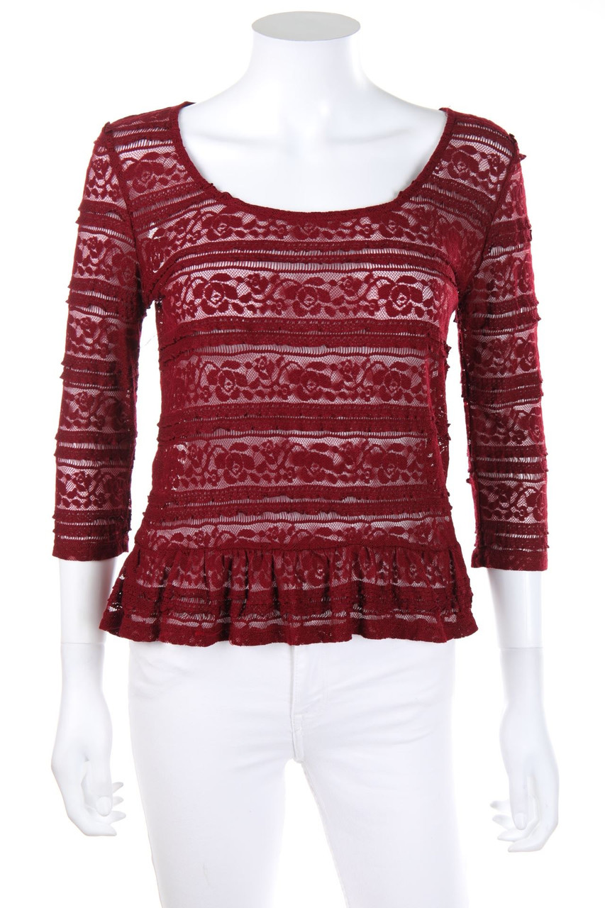 TALLY WEiJL - Bluse mit 3/4-Ärmel aus Spitze - M