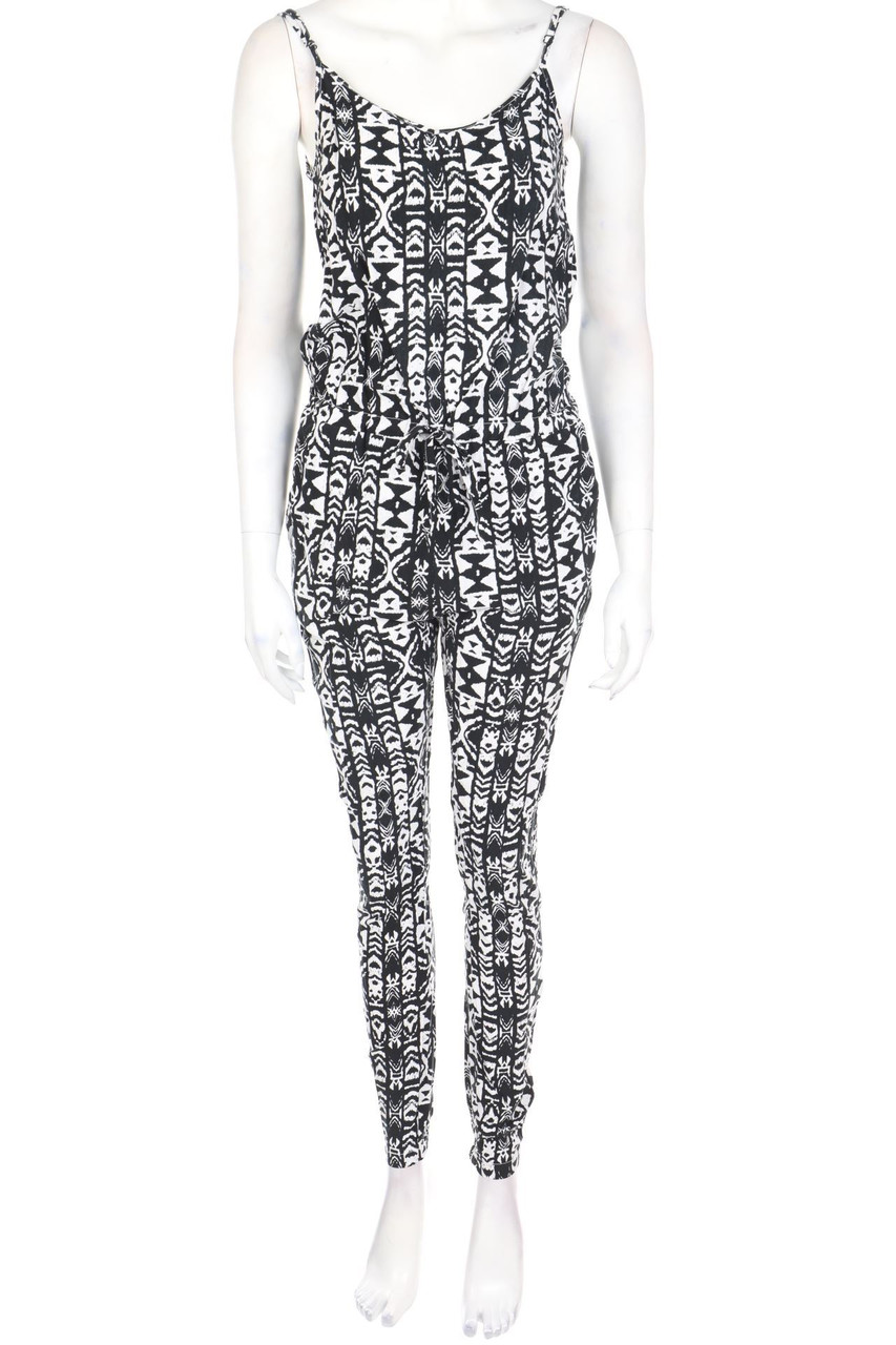 Ohne Label - Jumpsuit mit Print im Ethno-Stil - D 36