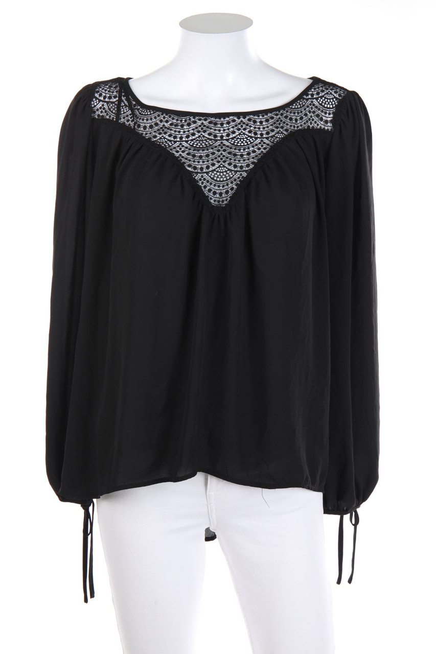 H&M - Bluse mit Spitzen-Einsatz - D 36