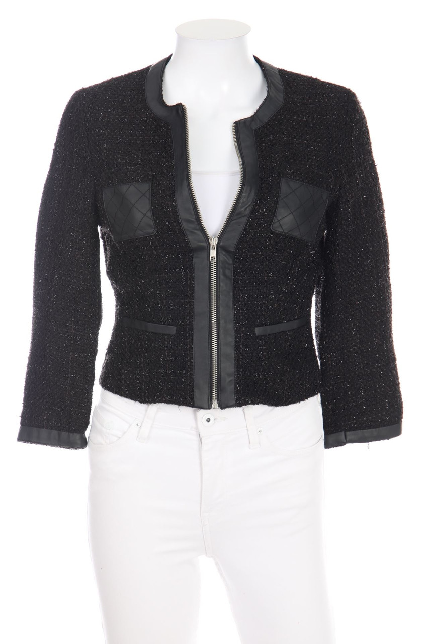 ally - Jacke mit Kunstleder-Details - D 34